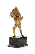 AFTER THE ANTIQUE, A GILT BRONZE FIGURE 'HERCULES AND THE ERYMANTHIAN BOAR'