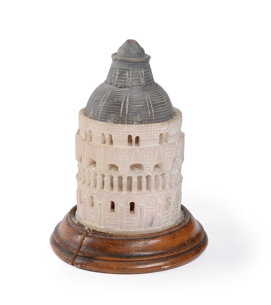 AN ITALIAN ALABASTER MODEL OF THE BAPTISTRY PISA 19TH CENTURY - Image 2 of 3