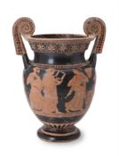 AN ETRUSCAN STYLE RED FIGURE VOLUTE KRATER, 19TH CENTURY