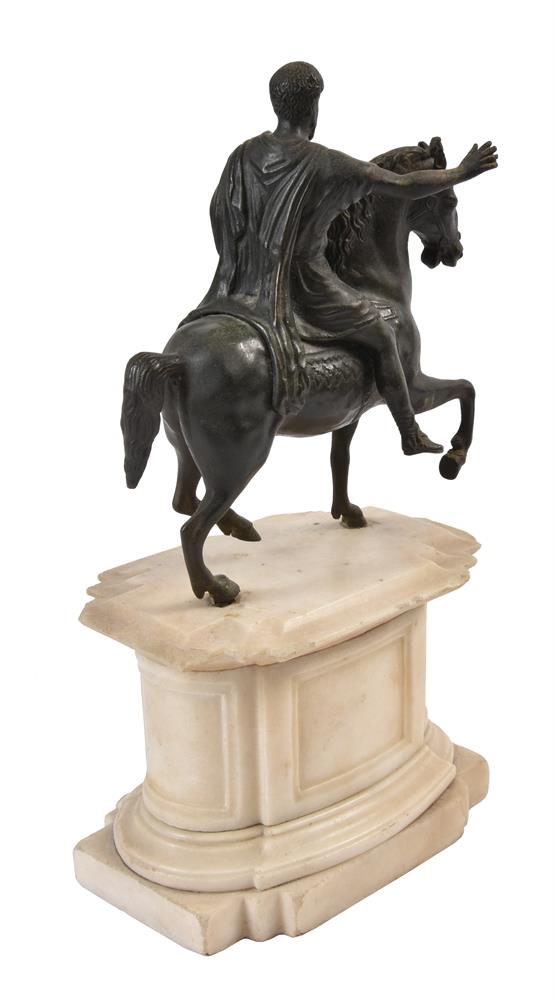 AFTER THE ANTIQUE, AN ITALIAN STATUETTE OF THE MARCUS AURELIUS EQUESTRIAN MONUMENT, 19TH CENTURY - Image 3 of 3