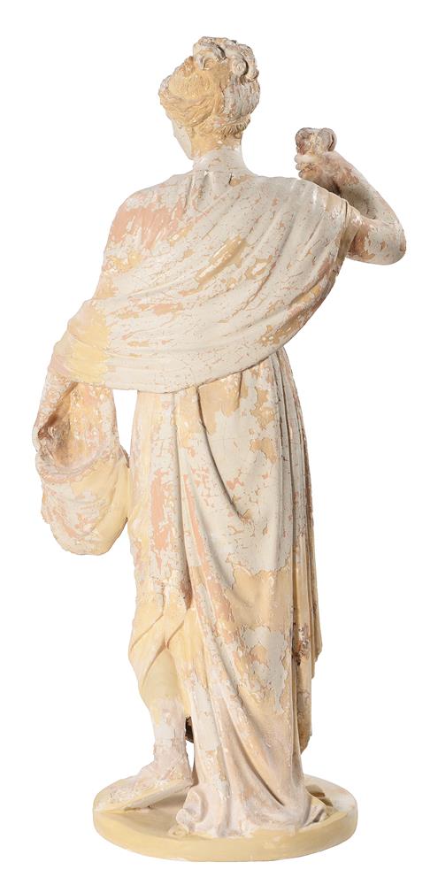 A PLASTER STATUE OF MELPOMENE, MUSE OF CHORUS AND TRAGEDY, EARLY 19TH CENTURY - Image 4 of 4