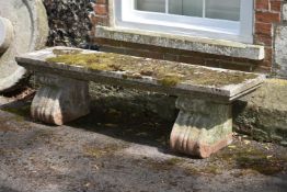 A COMPOSITION STONE BENCH, LATE 19TH/EARLY 20TH CENTURY