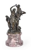 AFTER CLAUDE MICHEL CALLED CLODION (1738-1814), A BRONZE FIGURAL GROUP OF BACCHANTES