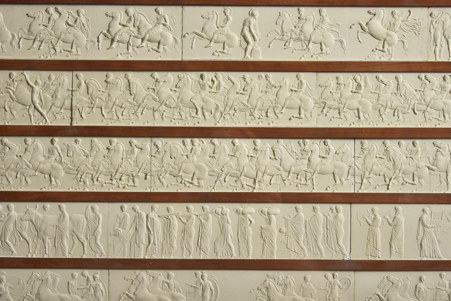 JOHN HENNING (SCOTTISH, 1771-1851), A SET OF FIVE PLASTER RELIEF CASTS AFTER THE ELGIN MARBLES - Image 3 of 4