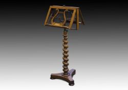 Y† A VICTORIAN ROSEWOOD DUET STAND, CIRCA 1850