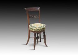 Y† A GEORGE IV ROSEWOOD MUSICIAN’S CHAIR