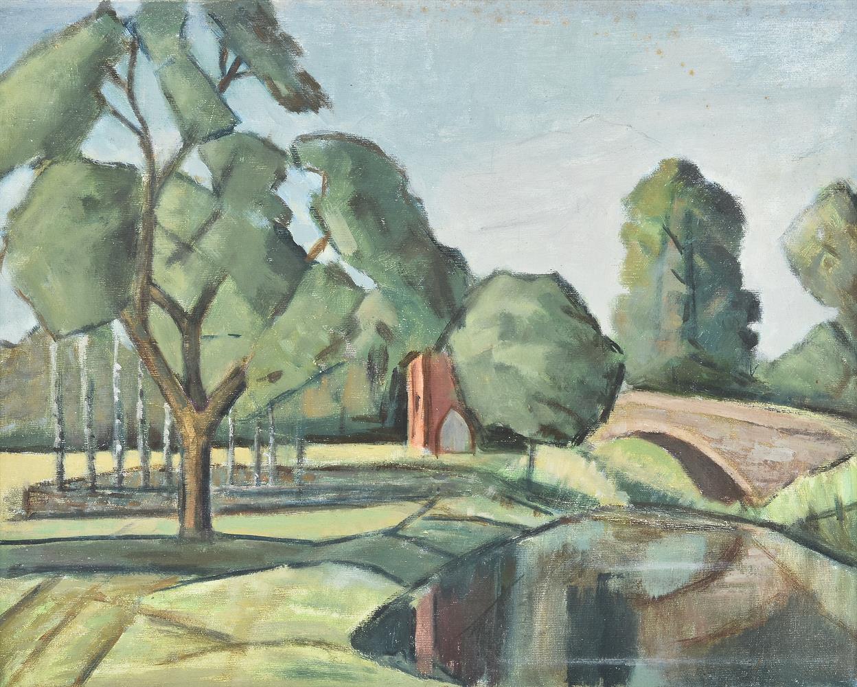 λ Tom Malone (British 1913-1986), Landscape: Homage to Cezanne