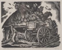 λ Ethelbert White (British 1891-1972), Threshing; The hurdle makers