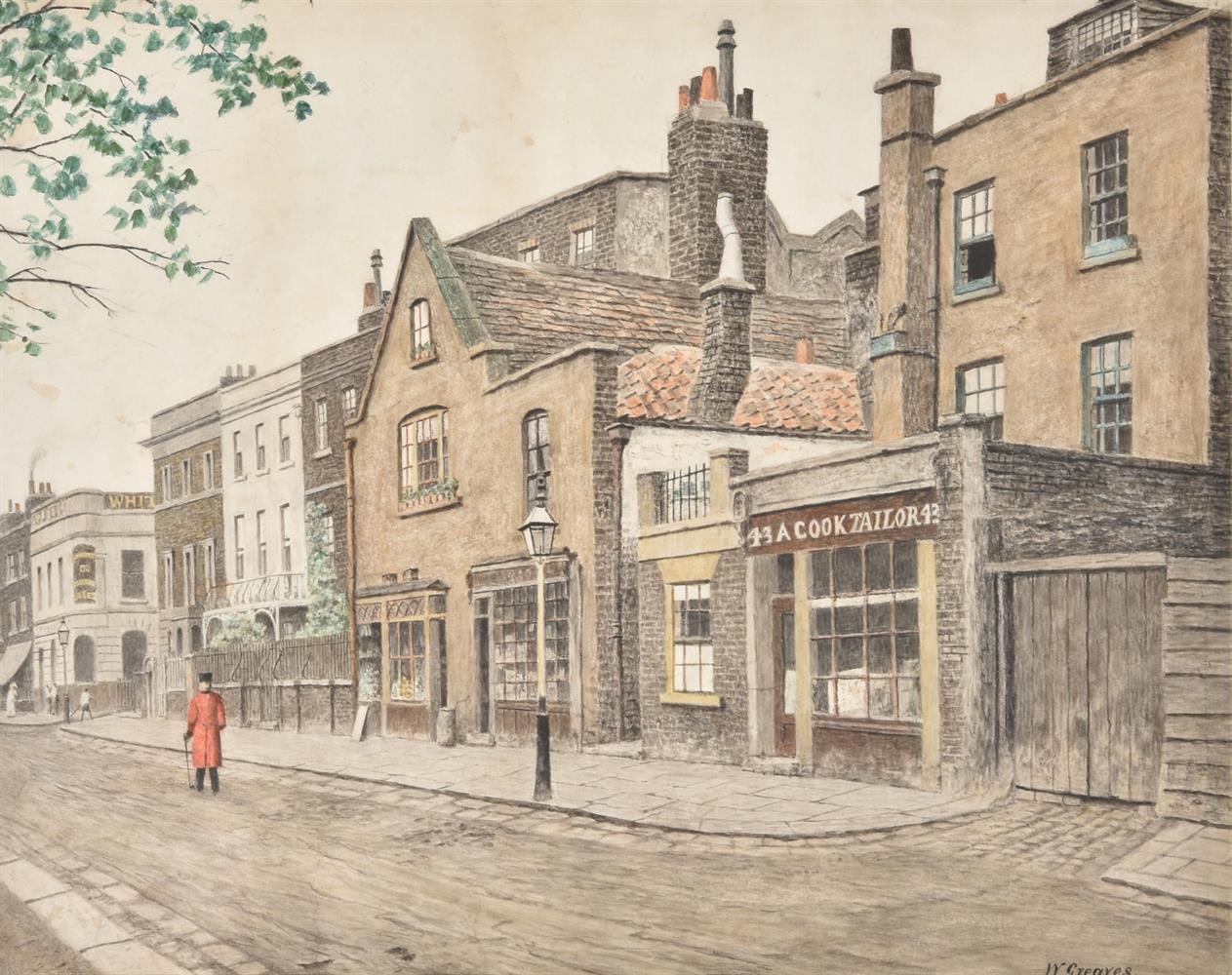 Walter Greaves (British 1846-1930), A Chelsea Pensioner outside the Kings Head