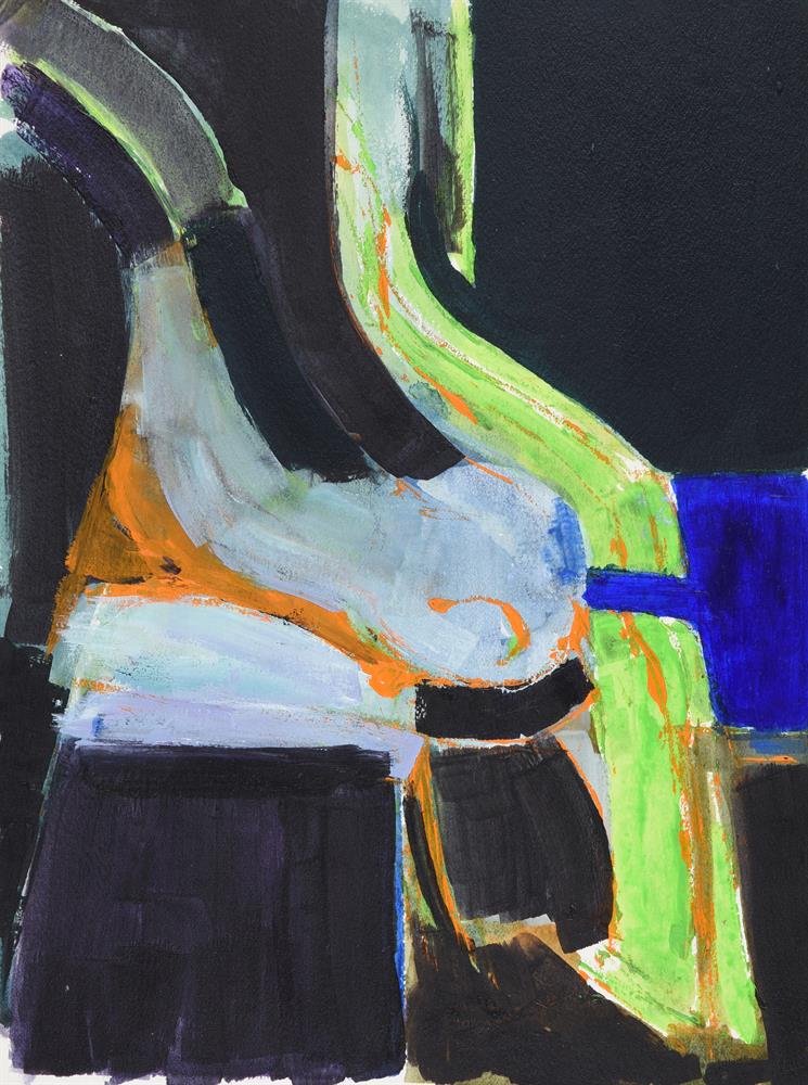 λ Adrian Heath (British 1920-1992), Untitled (black and green abstract)