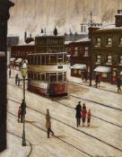 λ Arthur Delaney (British 1927-1987), Waiting for the tram, Cheetham Hill