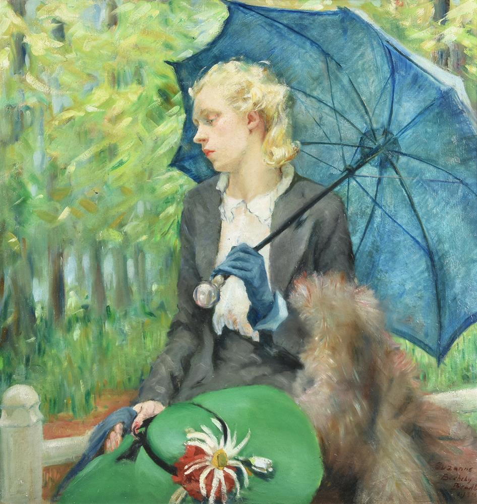 λ Suzanne Bechely Beadle (British 20th century), The Blue Umbrella