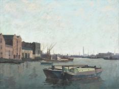 λ Harold Workman (British 1897-1975), River Thames from Tower Bridge