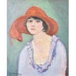 λ Emilie Charmy (French 1878-1974), Lady in a red hat