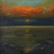 λ Wilf Roberts (British 1941-2016), Sunset over the Garn