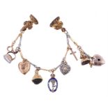 A two colour charm bracelet