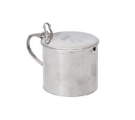 A late George II silver circular mustard pot