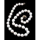 A freshwater cultured pearl necklace