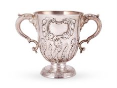A mid 18th century Irish twin handled cup