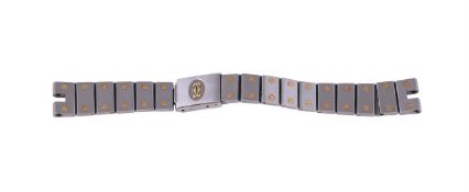 Cartier, a bi-colour block link watch bracelet