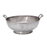 [President of Pakistan interest] A Pakistani silver coloured twin handled bowl