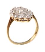 An early 20th century diamond panel ring