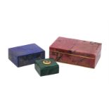 A rhodonite rectangular box and cover