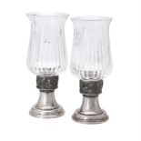Two silver limited edition hurricane lights by Hector Miller