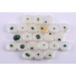 † A collection of unmounted green stones