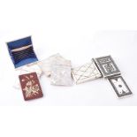 Y Ten late 19th or early 20th century rectangular card cases