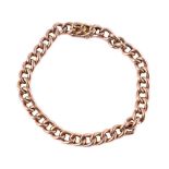 A Victorian gold curb link bracelet
