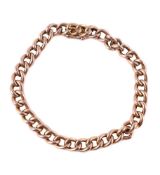 A Victorian gold curb link bracelet