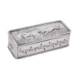 A William IV silver rectangular snuff box