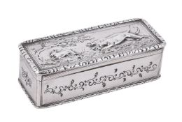 A William IV silver rectangular snuff box