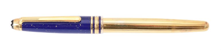 Montblanc, Ramses II, a silver gilt and lapis lazuli style lacquer fountain pen