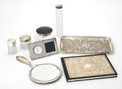 Y A collection of silver and silver mounted dressing table items