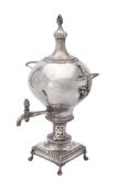 A George III silver hot water urn by David Whyte & William Holmes