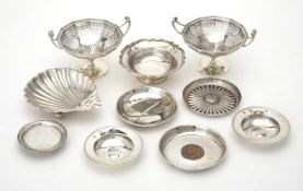 A collection of silver items