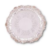 A George IV silver shaped circular salver by Edward Stammers