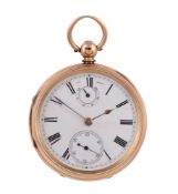 Michael Beal, Sheffield, 18 carat gold open face pocket watch