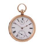 Michael Beal, Sheffield, 18 carat gold open face pocket watch