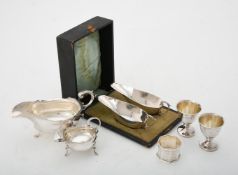 A collection of silver items