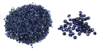 † A packet of various unmounted sapphires