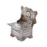 A Russian silver throne salt by Dimitry Alexandrov