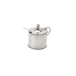 A George III silver drum mustard by Thomas Chawner