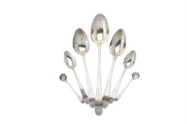 A collection of Irish silver flatware