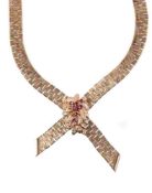 A 1970s 9 carat gold ruby necklace