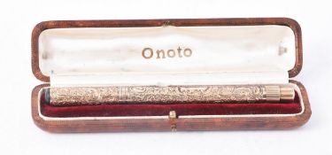 Onoto, a 9 carat gold covered fountain pen by De La Rue Ltd