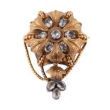 An early Victorian rock crystal brooch