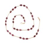 A garnet necklace